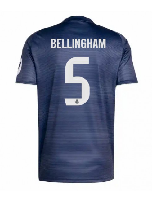 Billige Real Madrid Jude Bellingham #5 Bortedrakt 2025-26 Kortermet Billige Real Madrid Jude Bellingham #5 Bortedrakt 2025-26 Kortermet